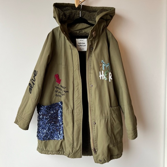 Zara Kids Khaki Parka - Picture 2 of 14